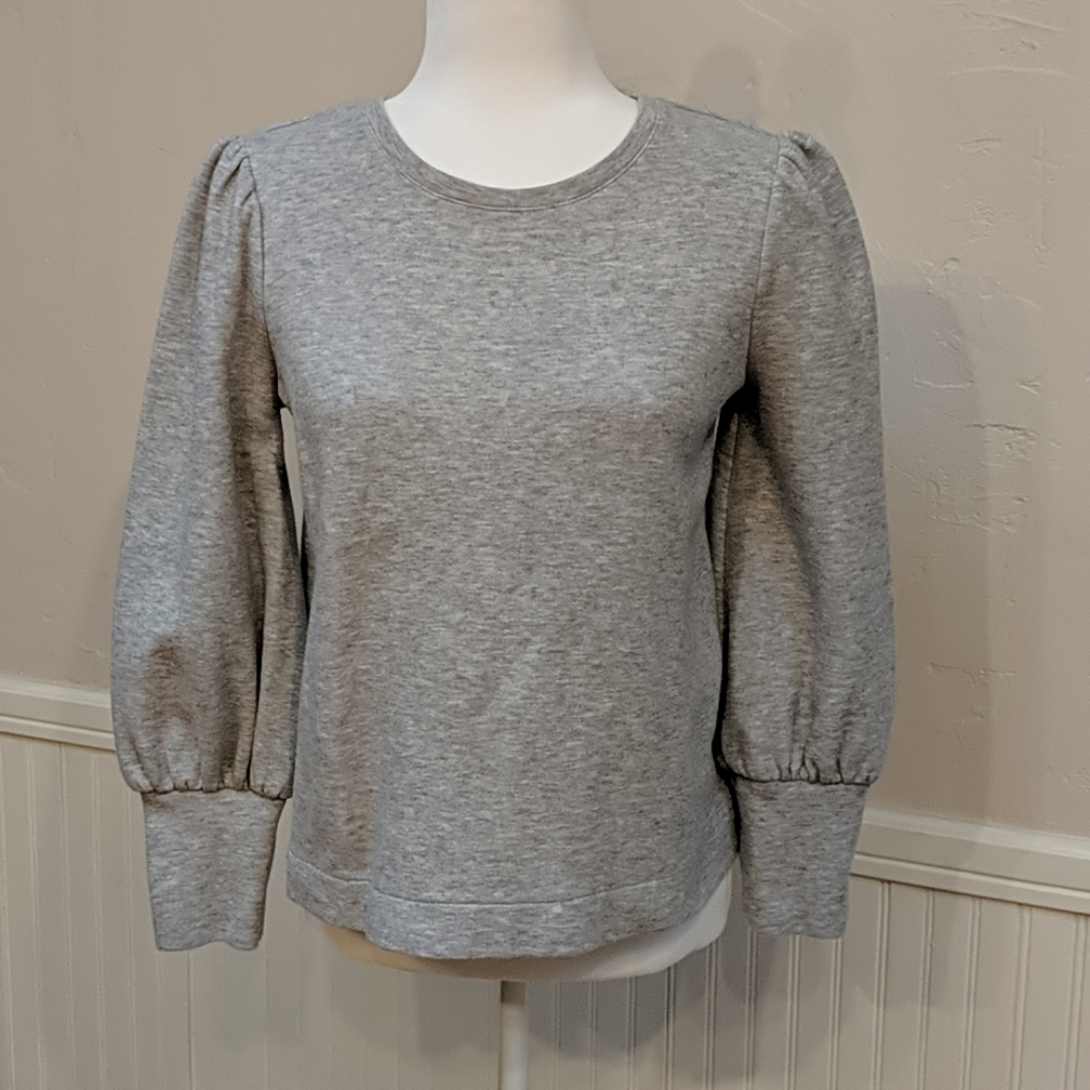 Heather gray balloon sleeve sweatshirt